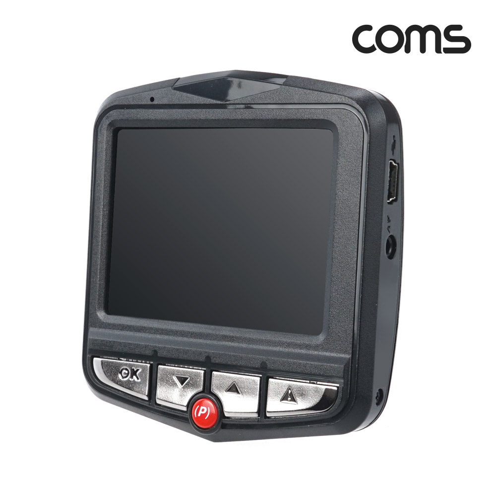Coms 차량용 프리미엄 블랙박스 (2.4형 LCD IPS 패널 / Full HD 1080P / G-센서 탑재) 자동차 소형 보안 카메라