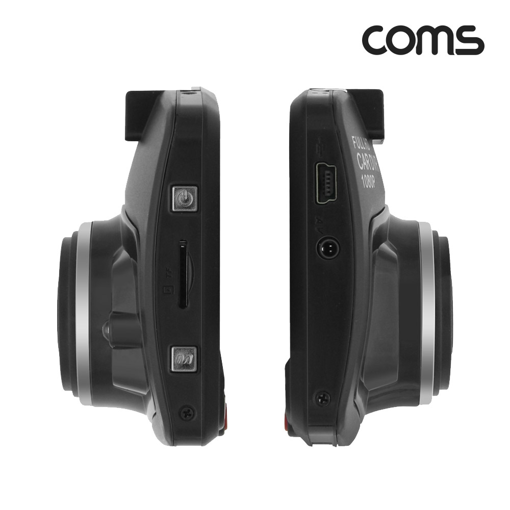 Coms 차량용 프리미엄 블랙박스 (2.4형 LCD IPS 패널 / Full HD 1080P / G-센서 탑재) 자동차 소형 보안 카메라