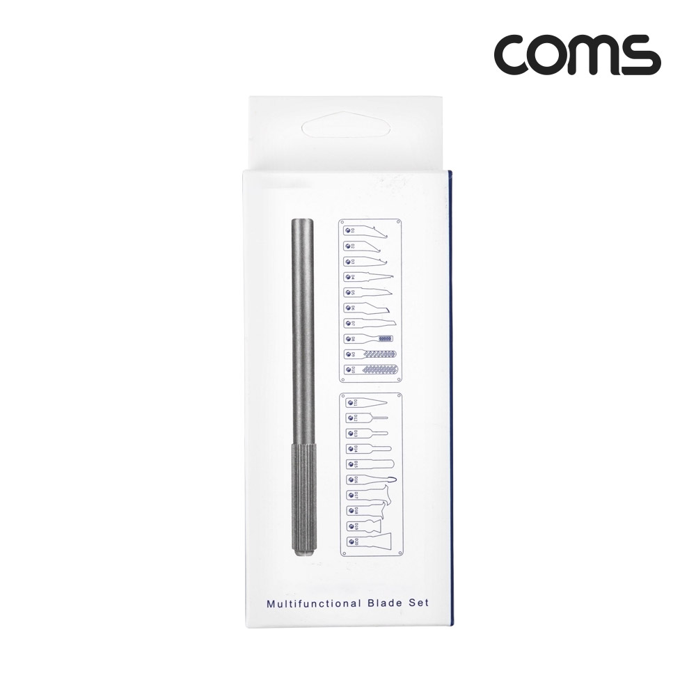 Coms 다용도 정밀 커터칼 세트 보조 칼날 교체 공예 나이프