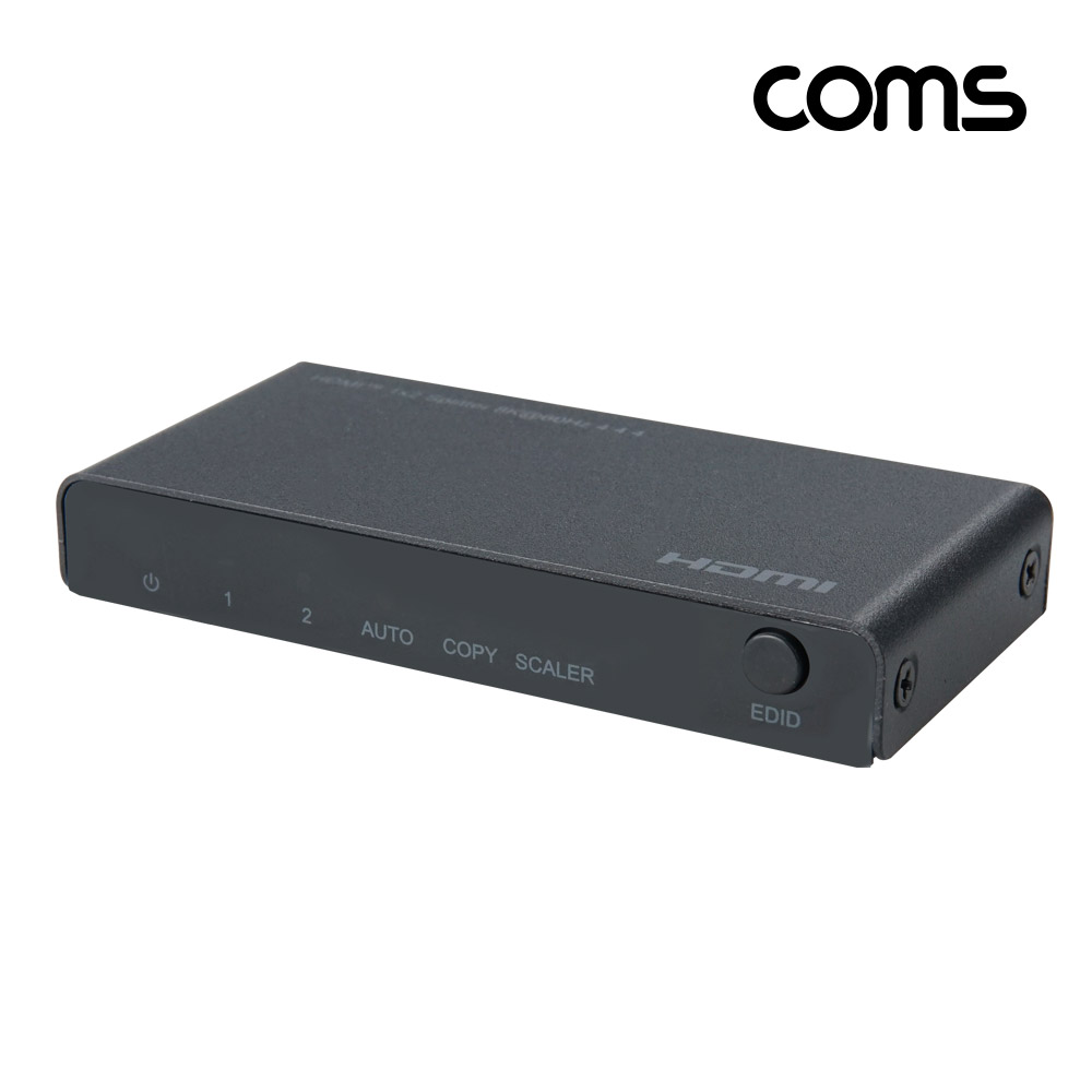 Coms HDMI 분배기 1:2 8K@60Hz 4K@120Hz HDR UHD 화면 EDID 다운스케일