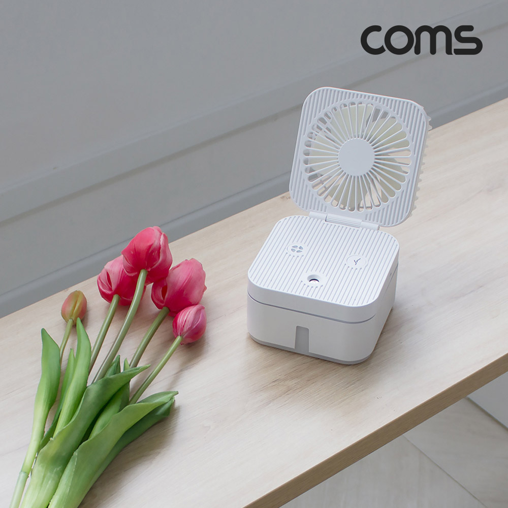 Coms 에어미스트 선풍기 가습기 무드등