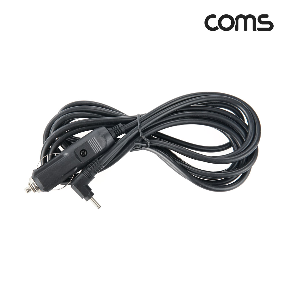 Coms 차량용 DC 12V 시가 전원 케이블 2A DC 외경 3.5 내경 1.35 시가잭 시거잭 3m