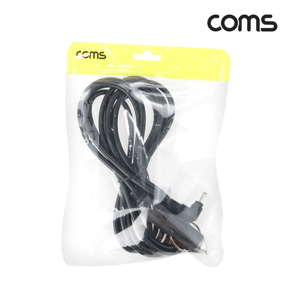 Coms 차량용 DC 12V 시가 전원 케이블 2A DC 외경 3.5 내경 1.35 시가잭 시거잭 3m
