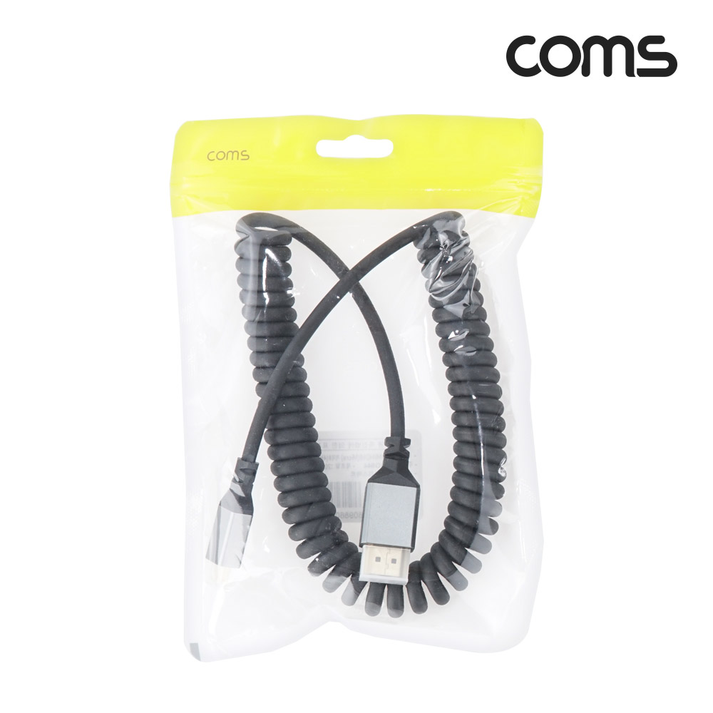 Coms 마이크로 HDMI 변환 스프링 케이블 HDMI M to Micro HDMI M 4K 60Hz UHD