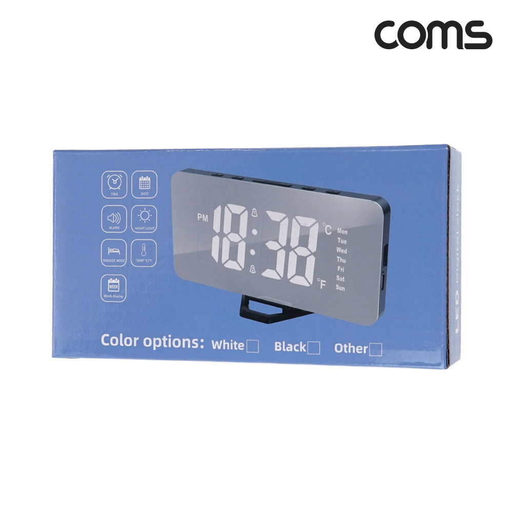 Coms 미러 LED 디지털 시계