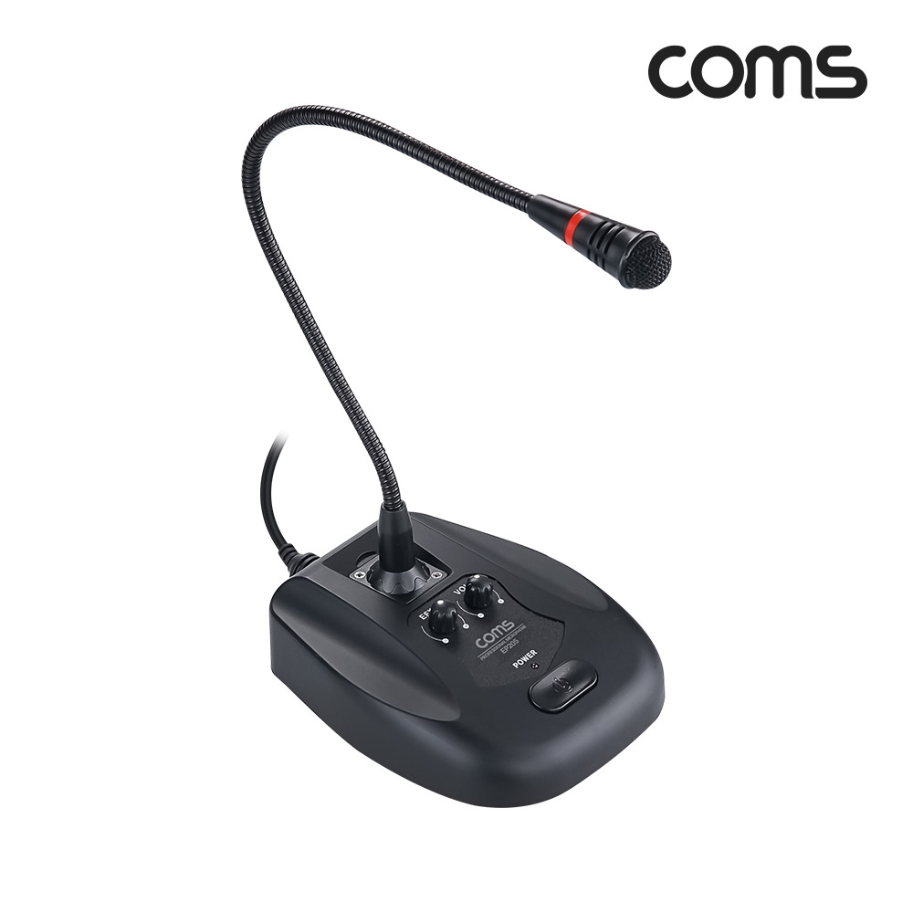 Coms 스탠드 콘덴서 마이크 USB 유선 구즈넥 탁상용 60Hz~16KHz