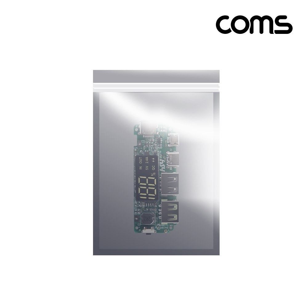 Coms 18650 리튬배터리 Li-ion 충전 모듈 5V 2.4A 고속충전