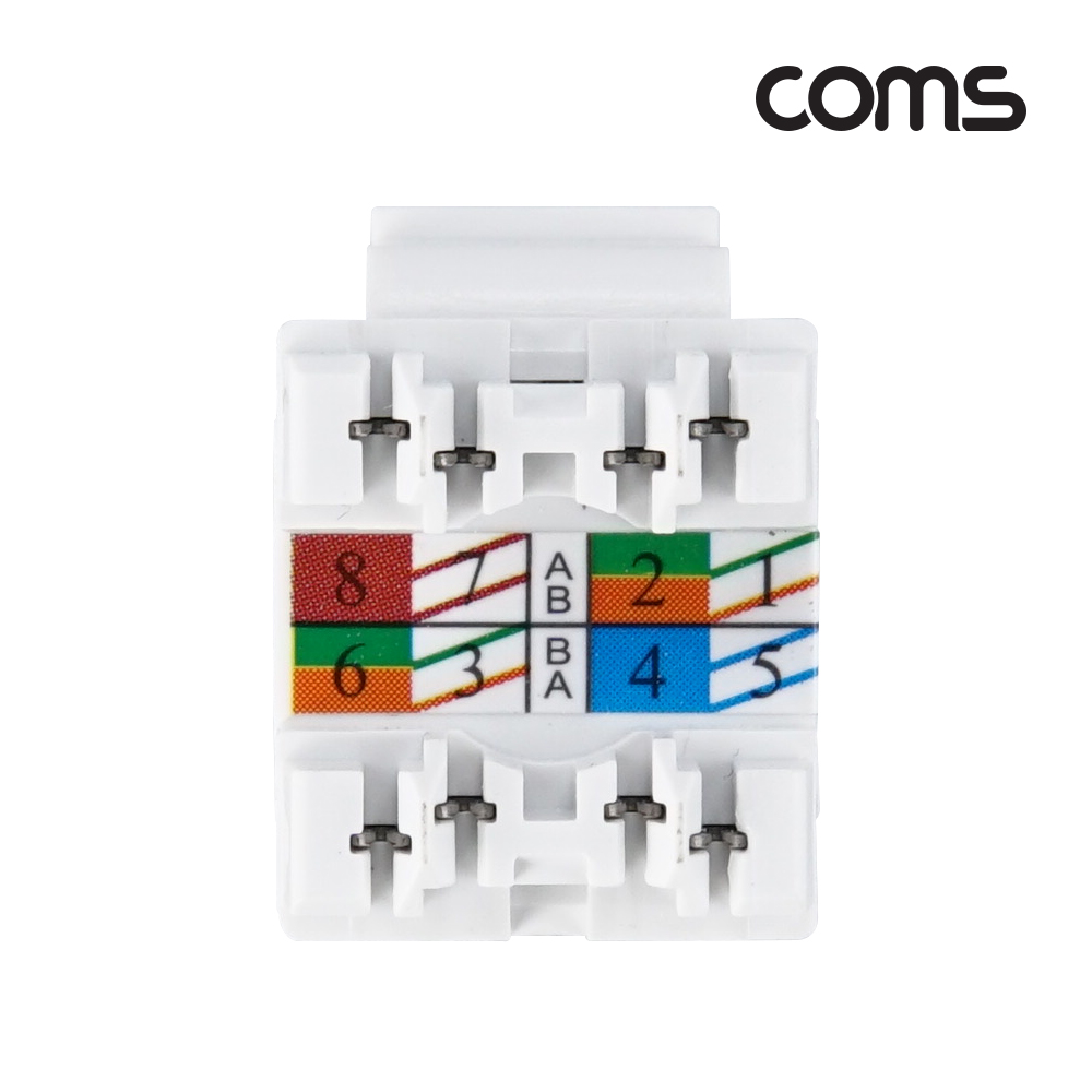 Coms CAT6 키스톤 잭 Unshelded 8P8C 월플레이트 RJ45