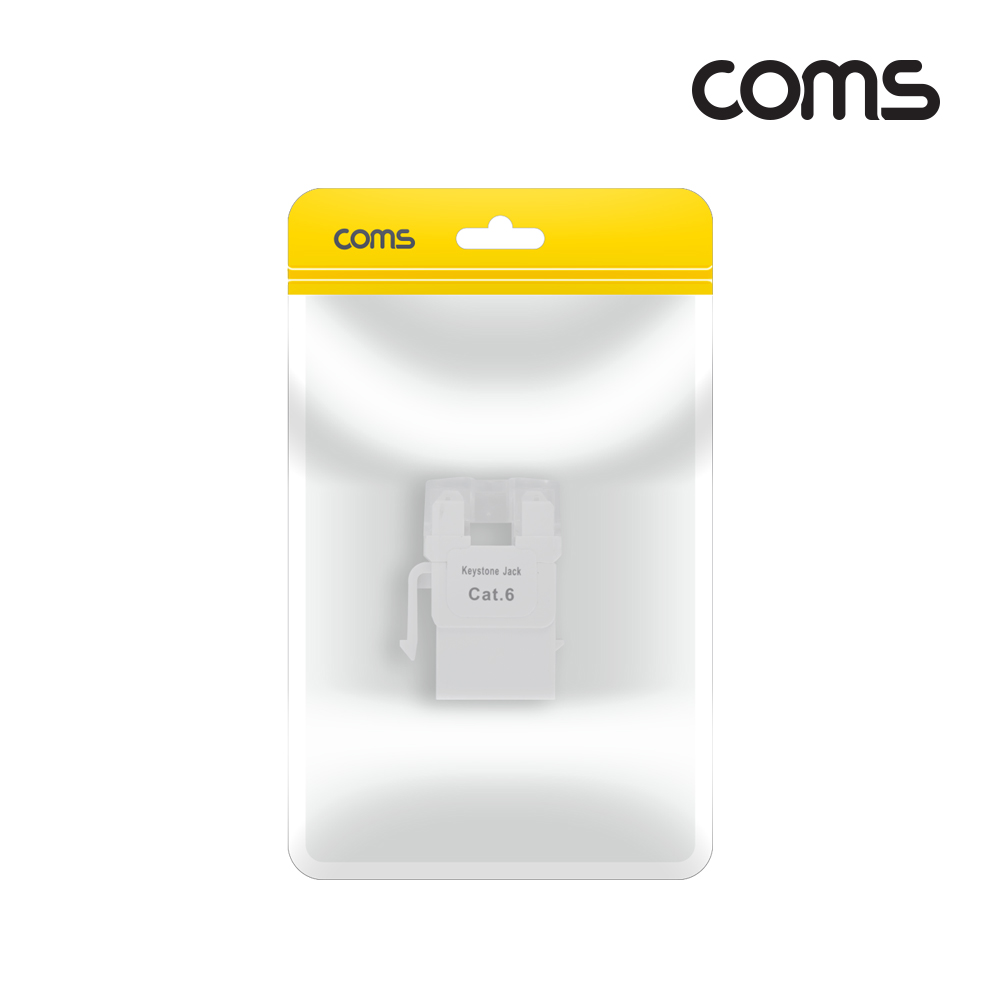 Coms CAT6 키스톤 잭 Unshelded 8P8C 월플레이트 RJ45