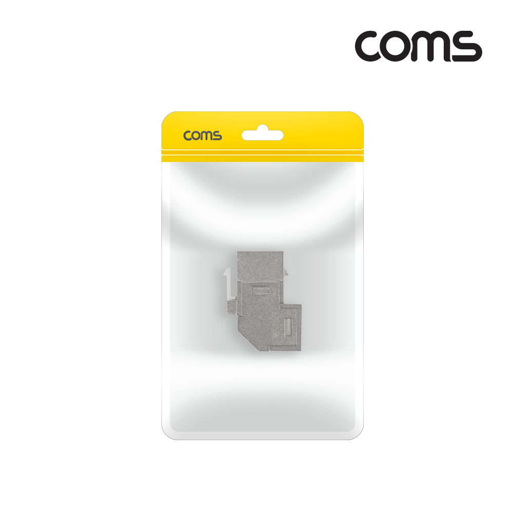 Coms CAT6A 키스톤 잭 아연 도금 90도 꺾임 Shielded 8P8C 월플레이트 RJ45