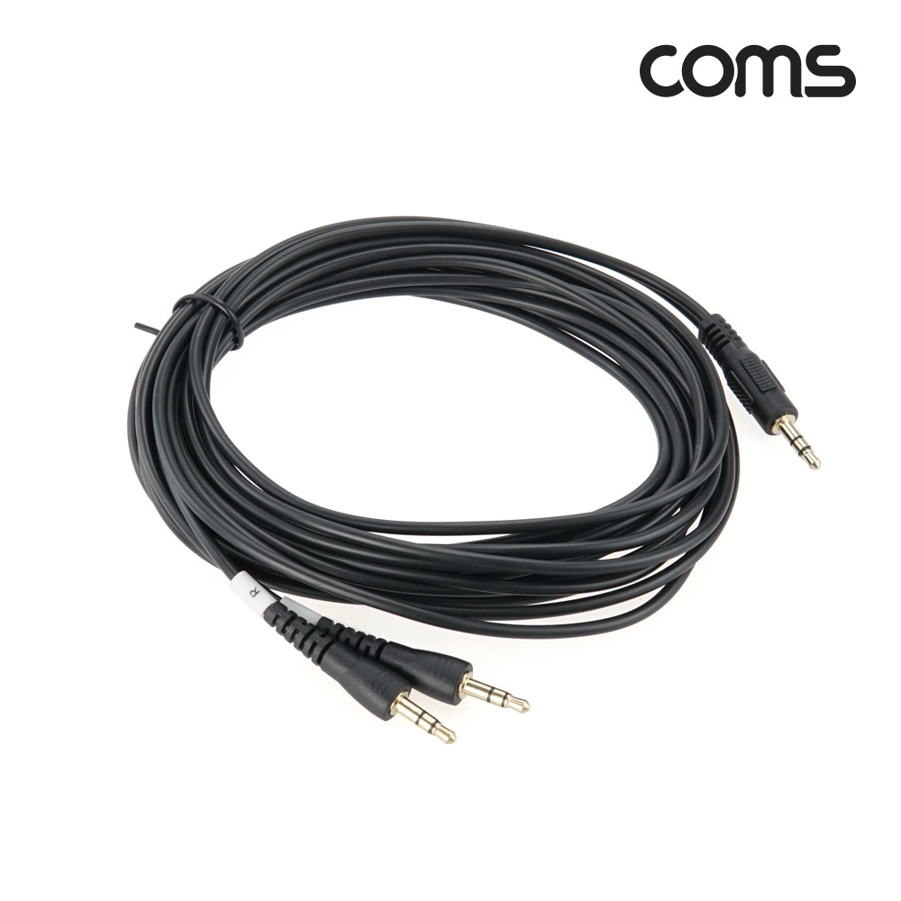 Coms 스테레오 분리형 R/L 케이블 3M AUX 3.5mm
