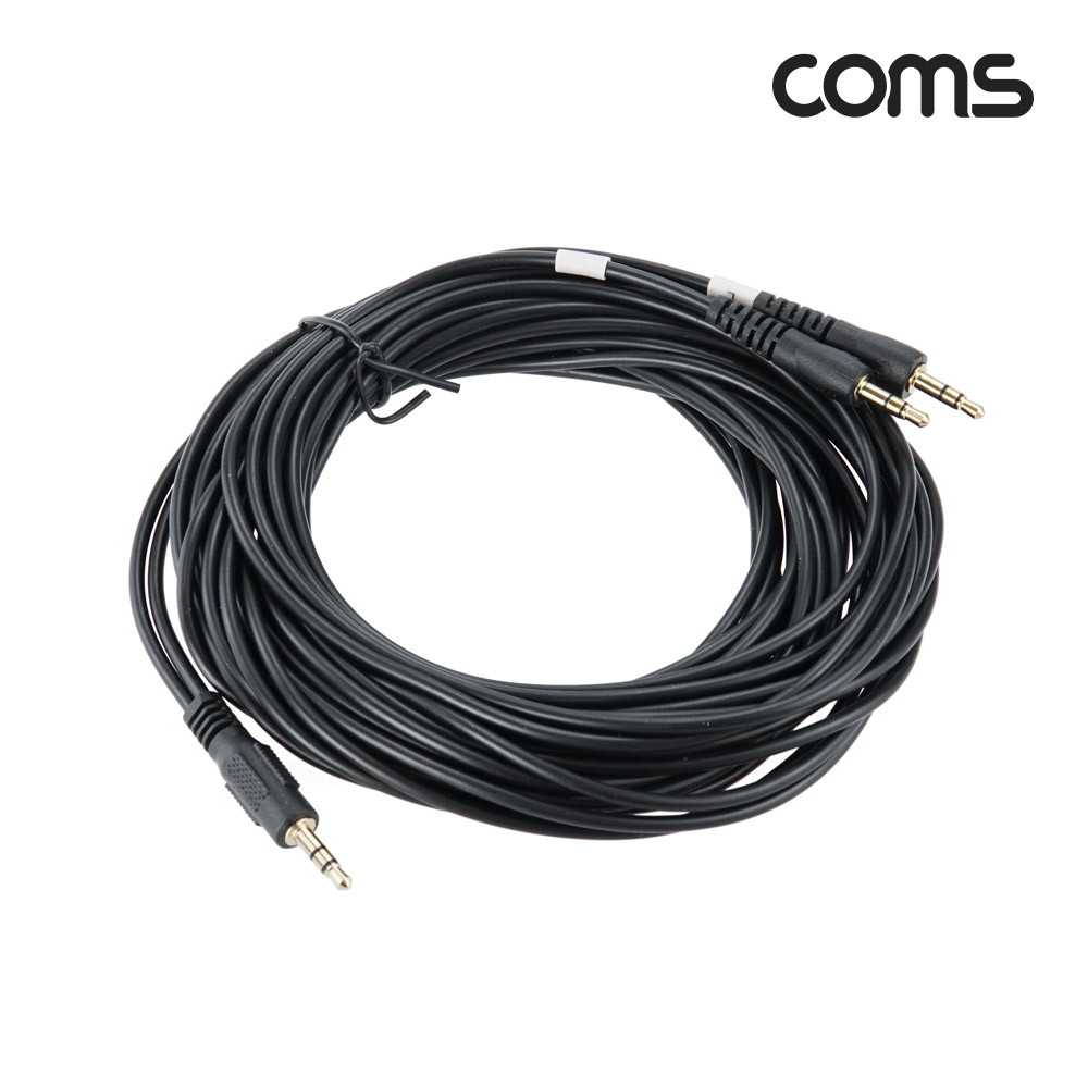 Coms 스테레오 분리형 R/L 케이블 5M AUX 3.5mm