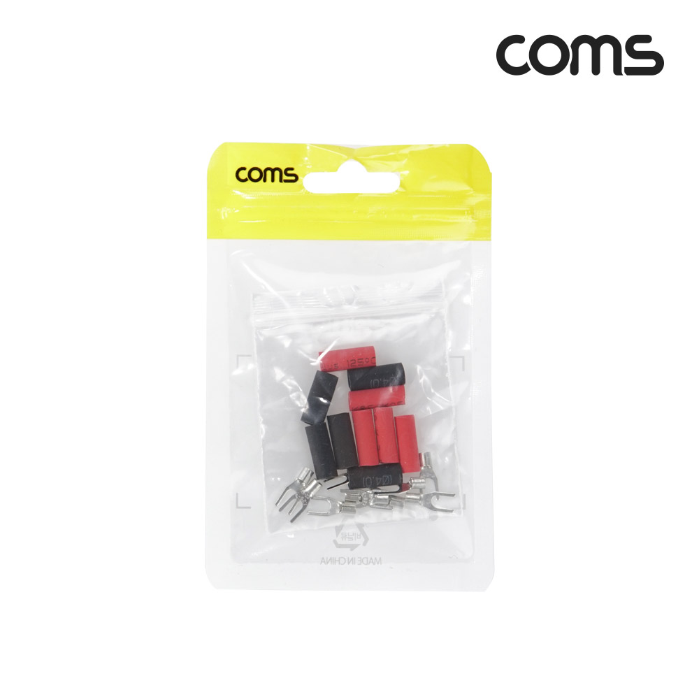 Coms 전선 스피커선 끝단 단자 Y형 수축튜브 10개입 SNB1.25-3