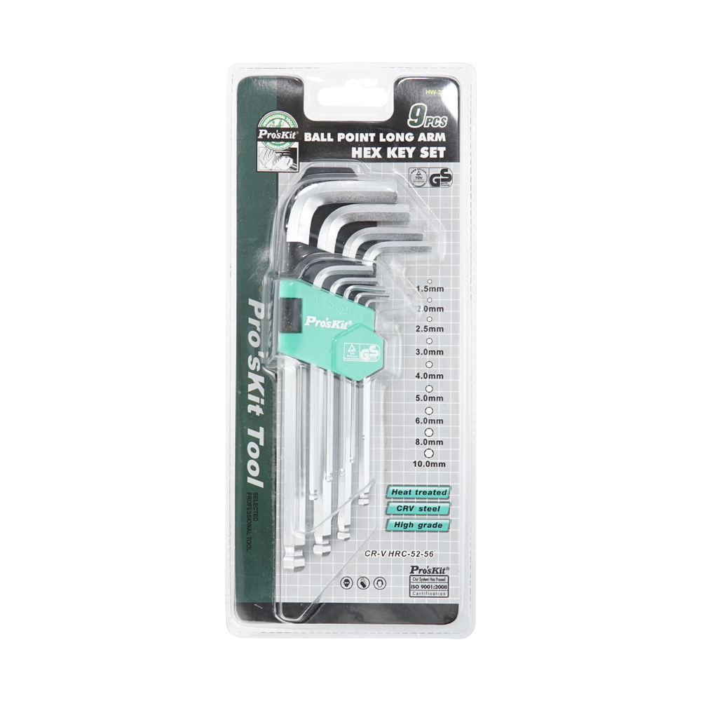 PROKIT (HW-229B) 볼형 육각 렌치 9pcs