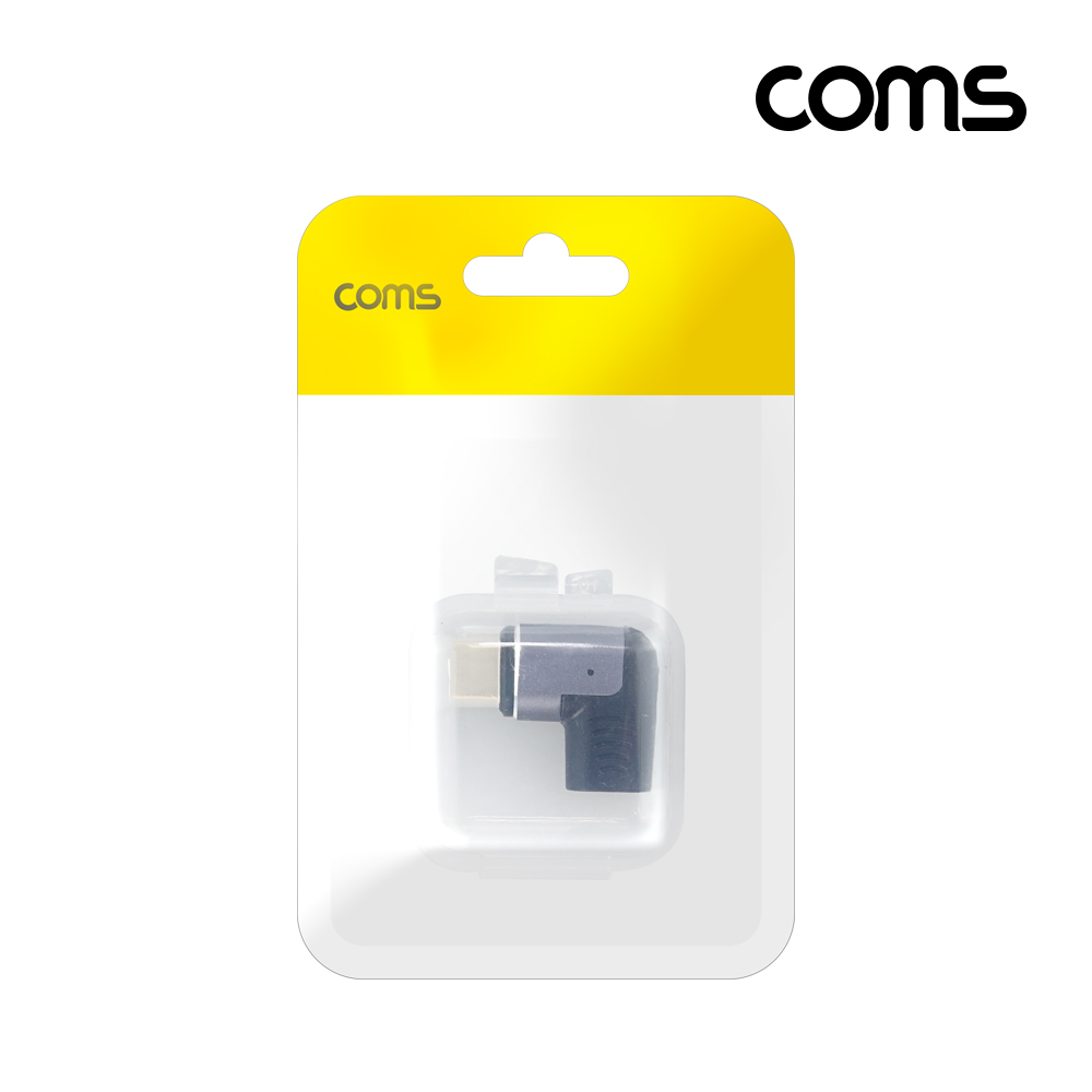 Coms C타입 PD 140W 젠더 MF 꺾임 40Gbps 마그네틱 USB 3.1 Type C
