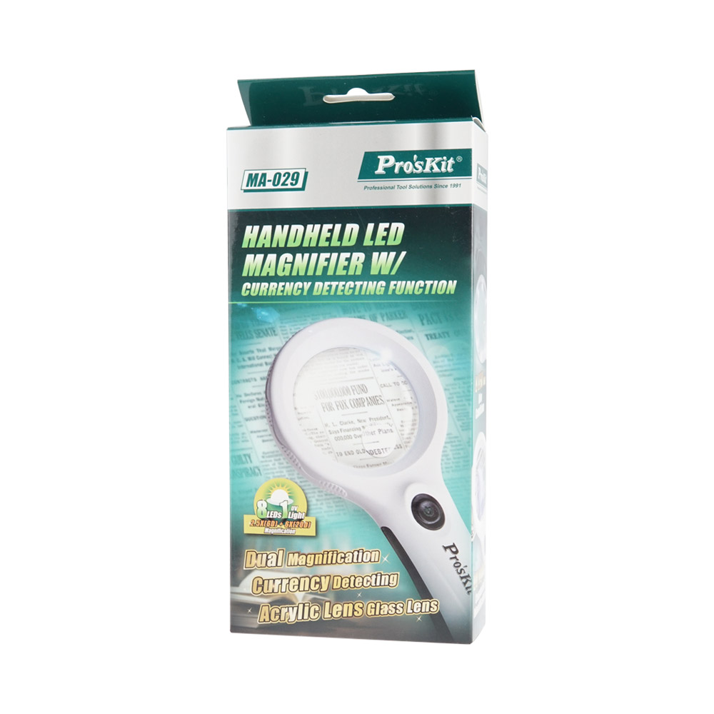 PROKIT (MA-029) 휴대용 LED 확대경 UV 라이트