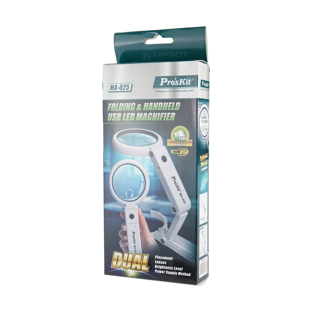 PROKIT (MA-025) 접이식 휴대용 LED 확대경 스탠드