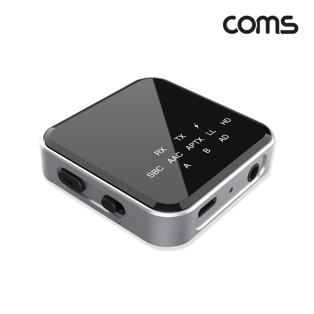 Coms 고음질 블루투스 오디오 송수신기 v5.2 AUX 스테레오 3.5mm 무선 휴대용 리시버 동글