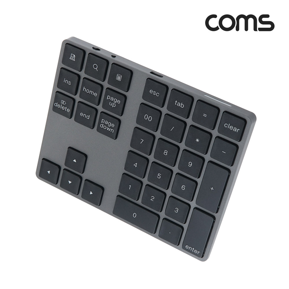 Coms 블루투스 숫자 키패드 방향키 34Key 무선 휴대용 키보드