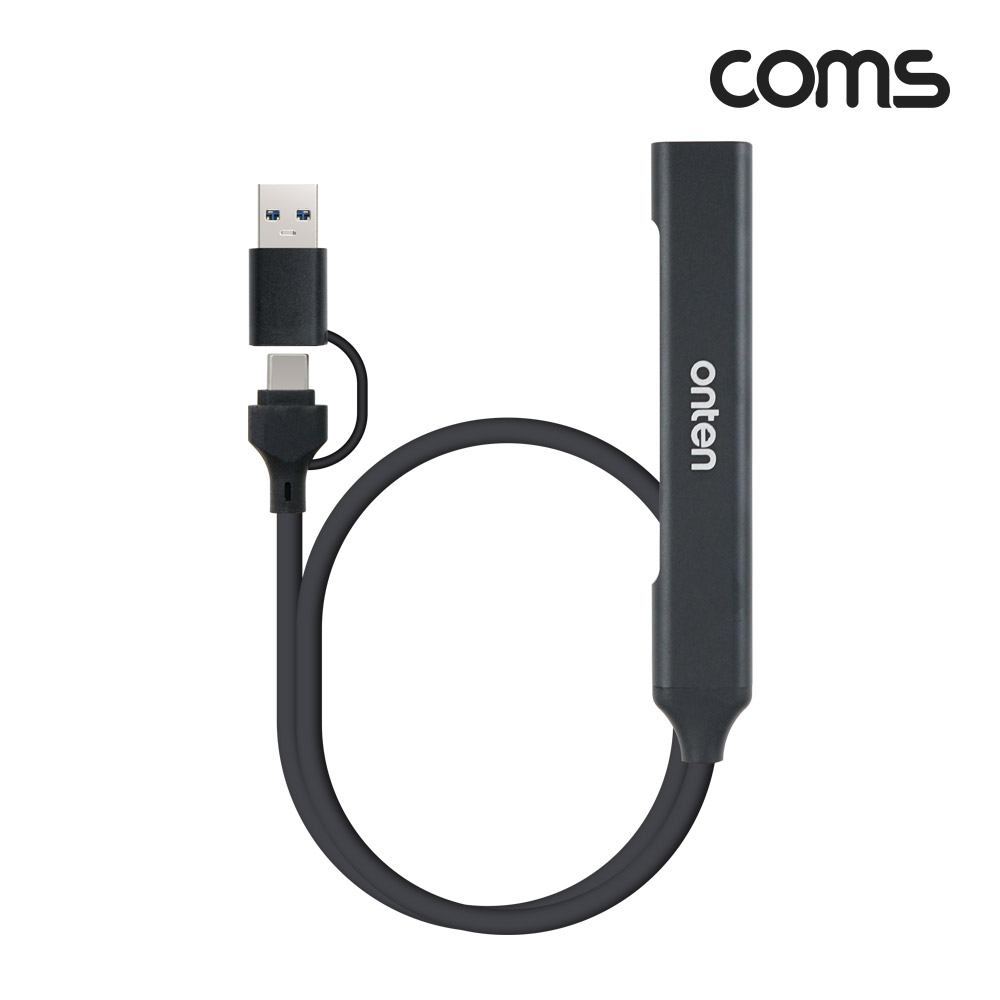Coms 4 IN 2 꼬리물기 허브 4포트 USB Type C Gen1 USB 3.0