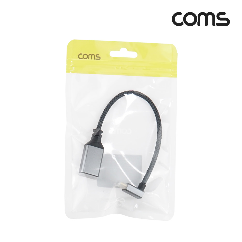 Coms 미니 HDMI 변환 케이블 젠더 HDMI F to Mini HDMI M 4K 60Hz UHD 20cm 꺾임형