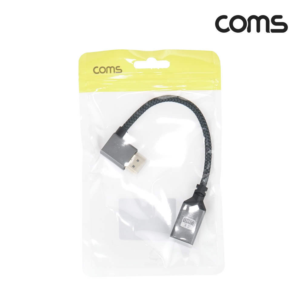 Coms HDMI 연장 케이블 젠더 MF 4K 60Hz UHD 15cm 꺾임형