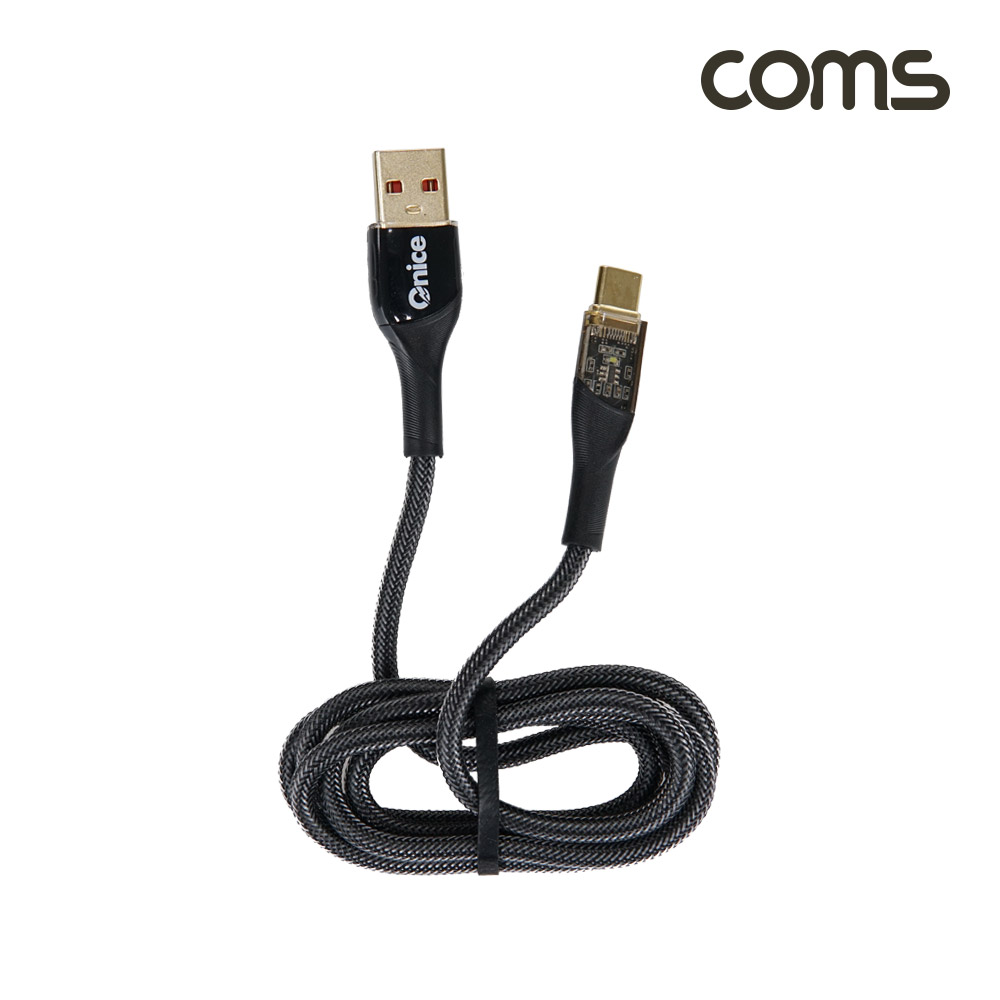 Coms USB 3.1 C타입 케이블 USB A to Type C 3A 고속충전 블랙 1M