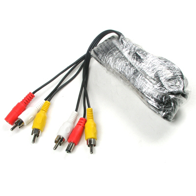 Coms CCTV 케이블 5m - 2RCA + DC 5.5 전원 검정색
