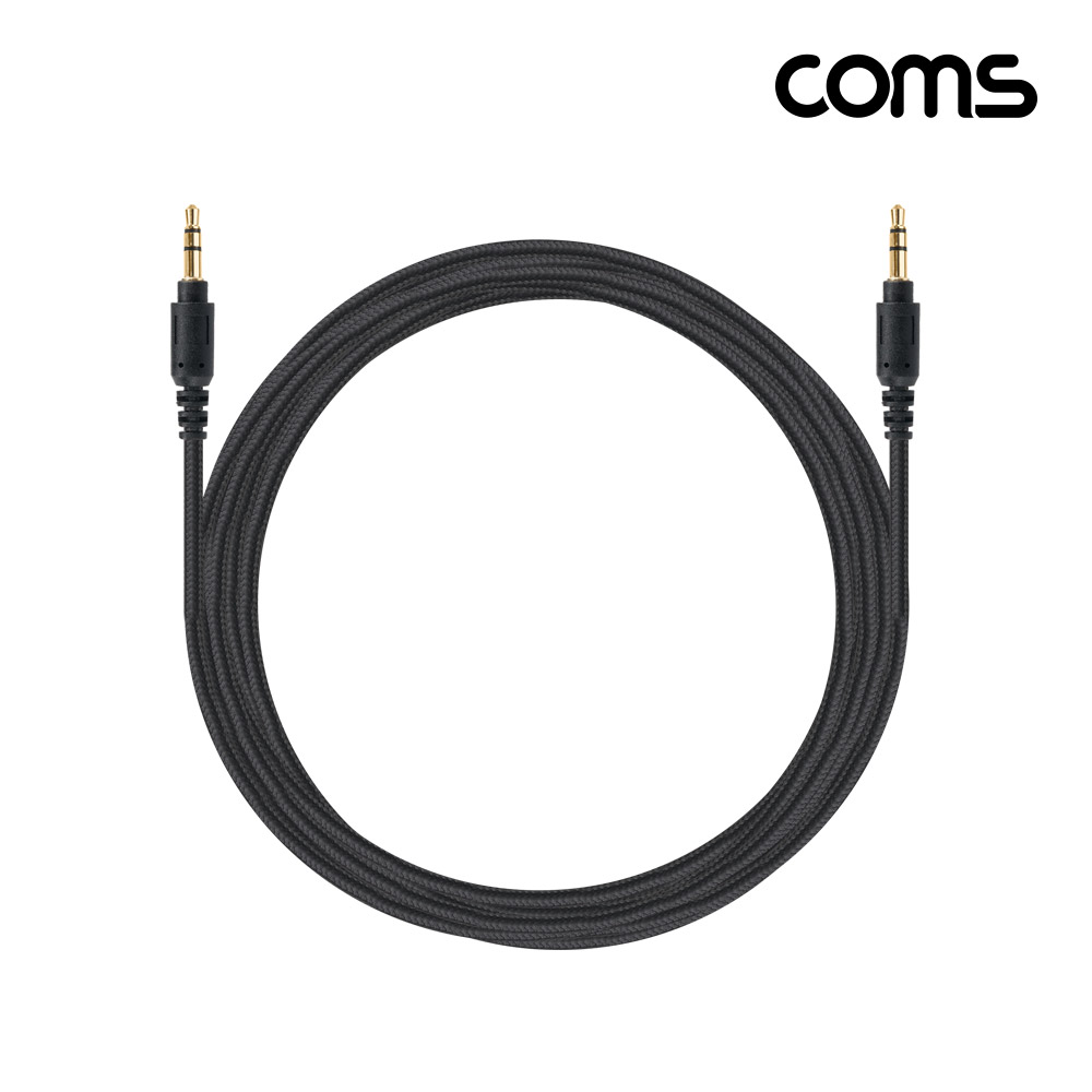 Coms 스테레오 케이블 3극 AUX Stereo 3.5 M/M 메쉬 순수 무산소동선 OFC 10M