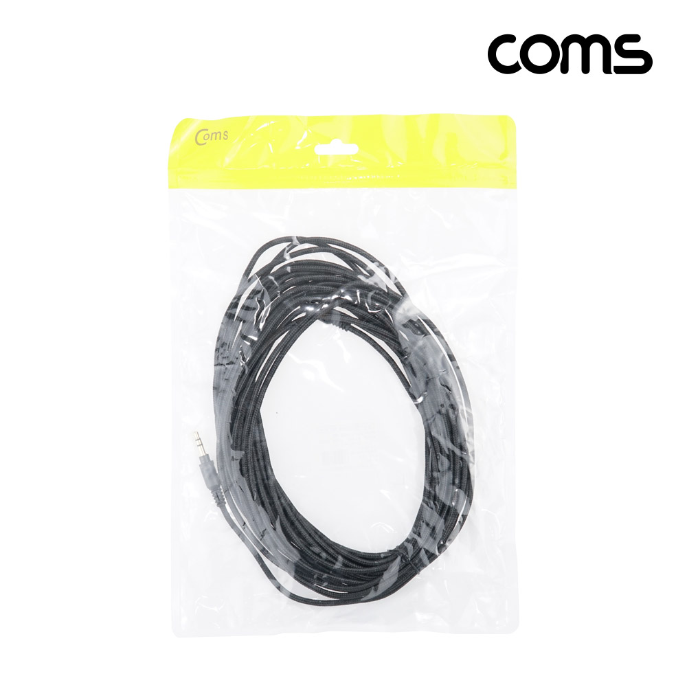 Coms 스테레오 케이블 3극 AUX Stereo 3.5 M/M 메쉬 순수 무산소동선 OFC 10M