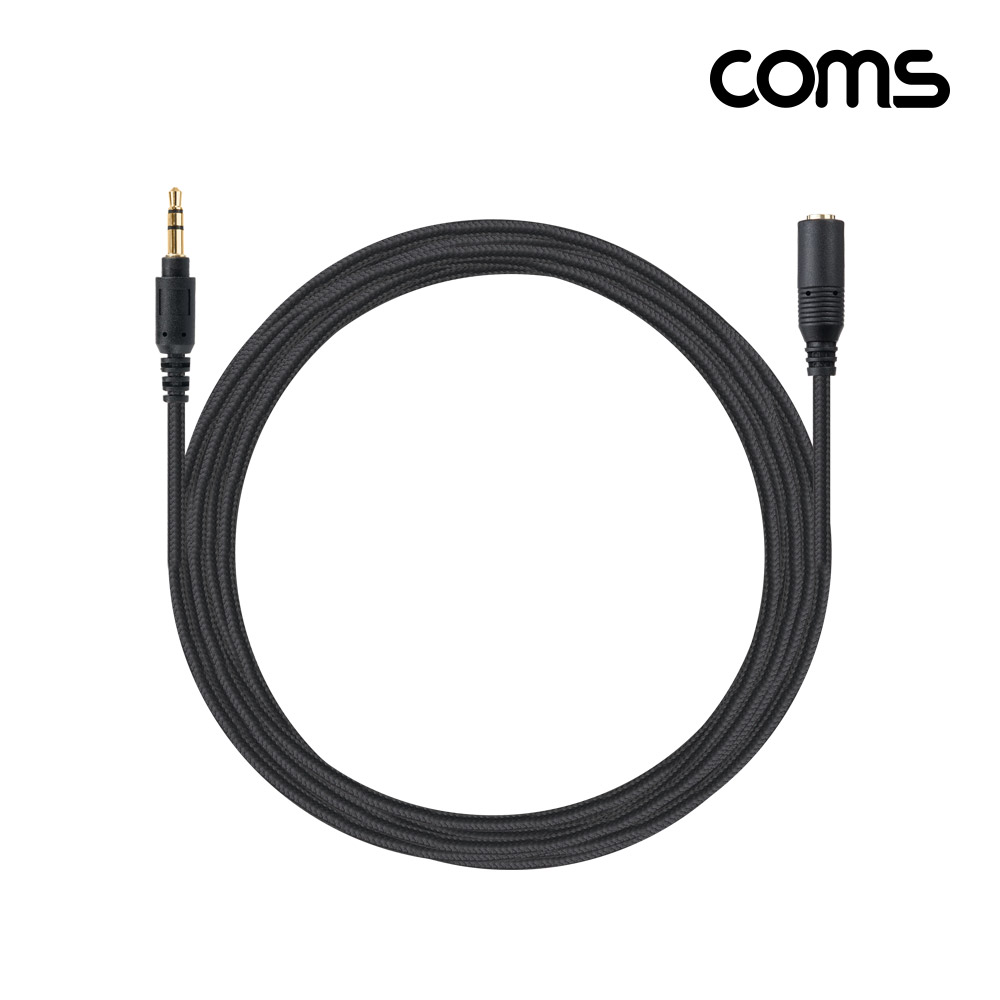 Coms 스테레오 연장 케이블 3극 AUX Stereo 3.5 M/F 메쉬 구리 무산소동선 OFC 10M