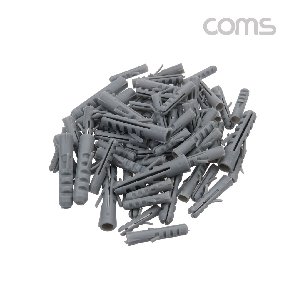 Coms 콘크리트 칼블럭 앙카 80pcs 5mm 6mm 8mm 피스 나사 서포트 앵커