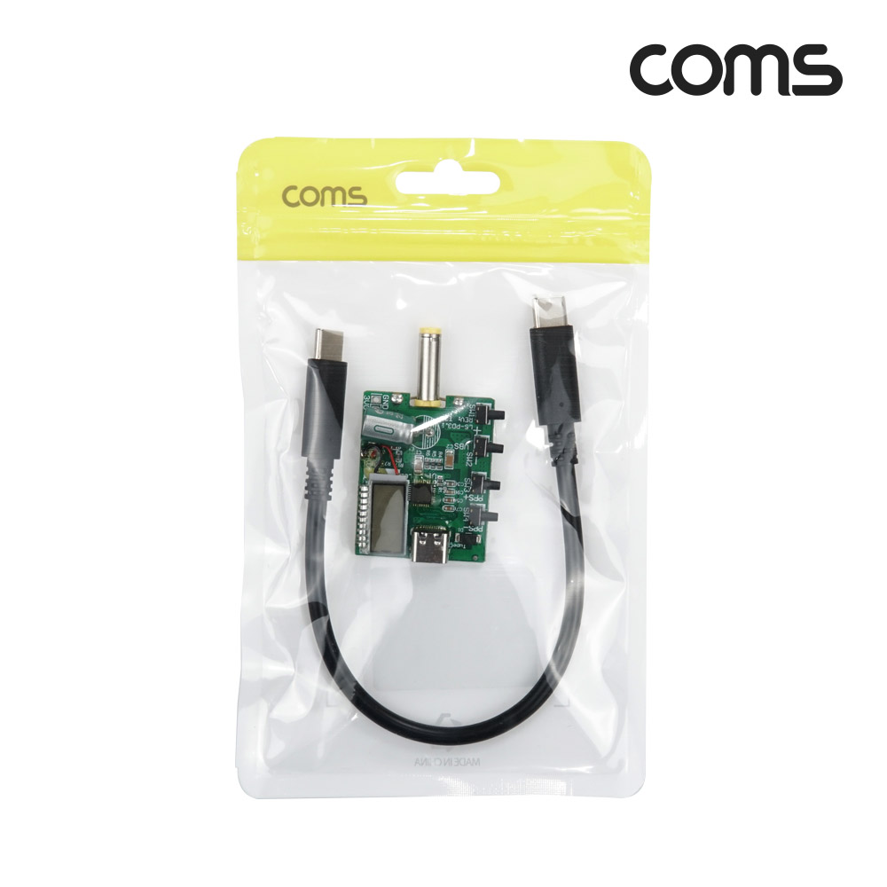Coms PD 전원 컨트롤러 전압 측정 테스터기 C타입 USB Type C DC 5.5/2.1