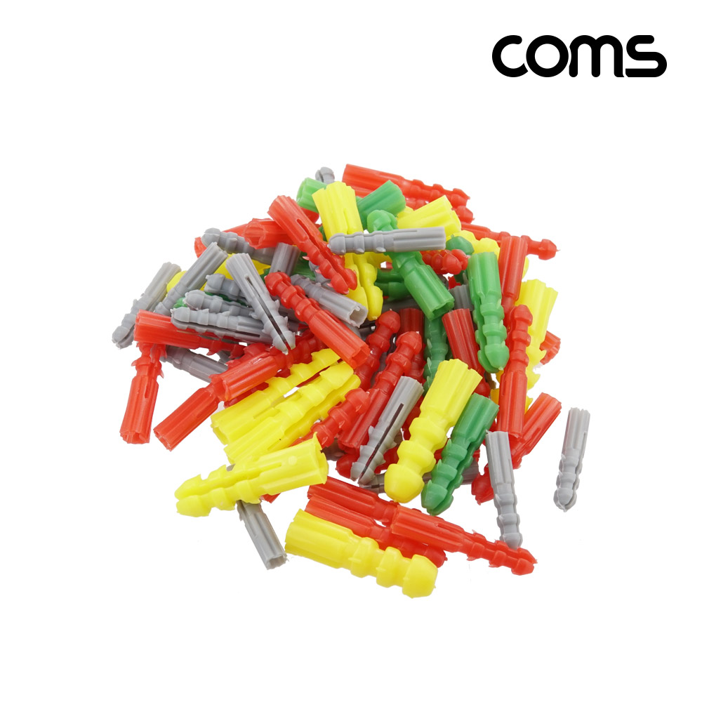 Coms 콘크리트 칼블럭 앙카 80pcs 피스 나사 서포트 앵커