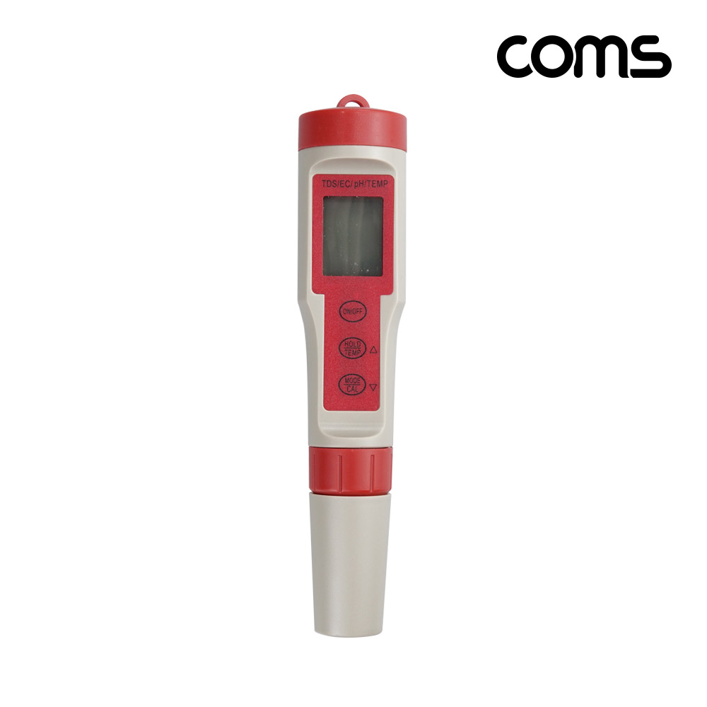 Coms 수질 농도 테스터기, PH TDS EC 온도 측정기 측정 검사 테스트 수영장 스파 어항 수족관