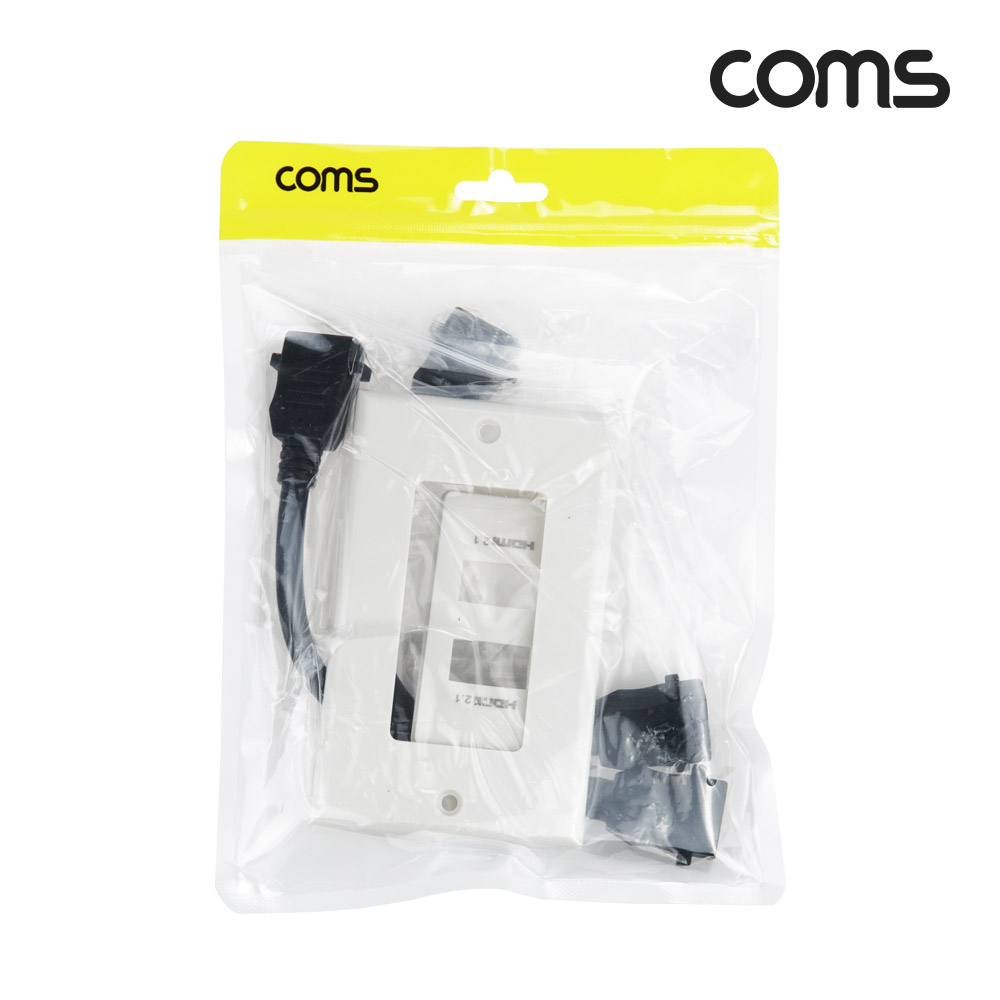 Coms HDMI 월 플레이트 v2.1 2포트 벽면 벽부 판넬 매립 설치 Wall Plate