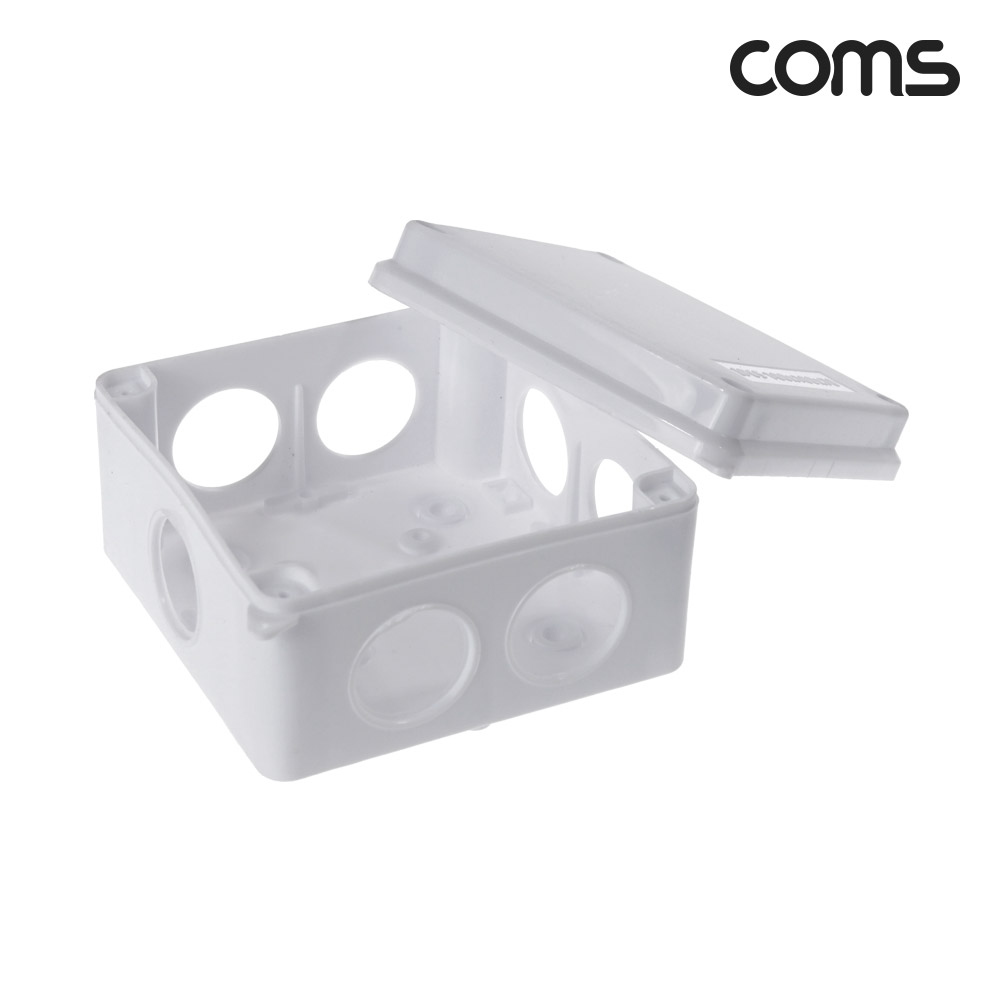 Coms CCTV 하이박스 정션박스 전기박스 112x112x65 방수 IP55