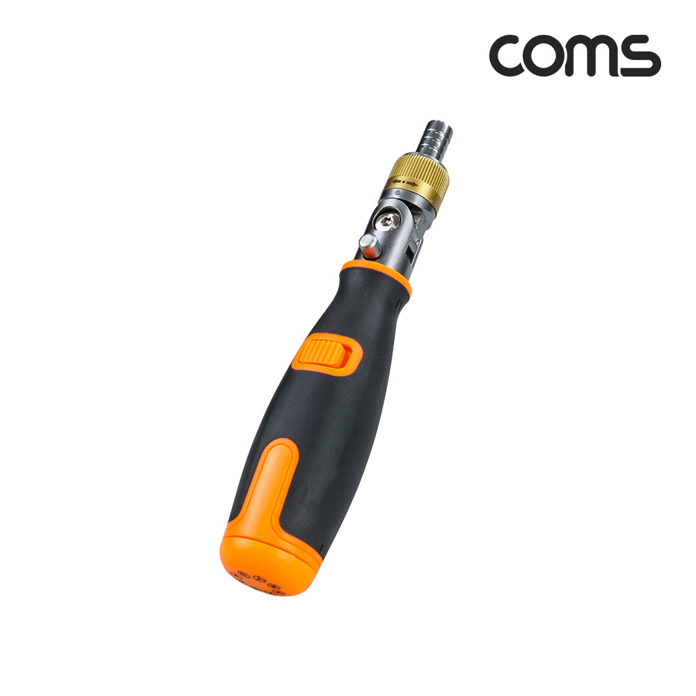 Coms 드라이버 세트 비트 수납형 십자 일자 정밀 회전 헤드 멀티 공구