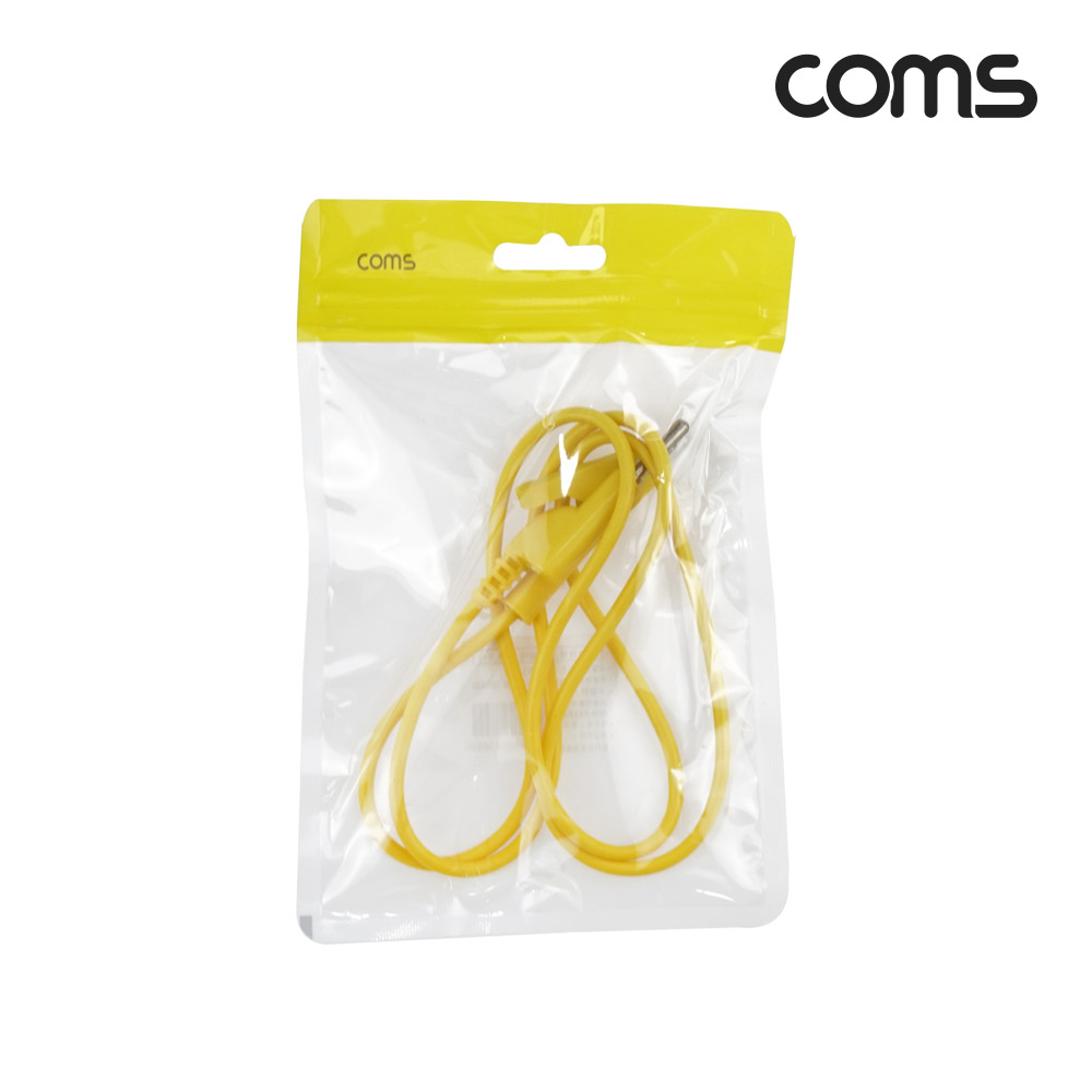 Coms 바나나 플러그 커넥터 악어클립 케이블 Yellow