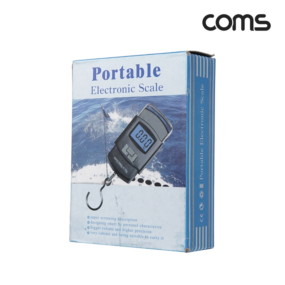 Coms 휴대용 디지털 손저울 여행 가방 무게 측정 50kg