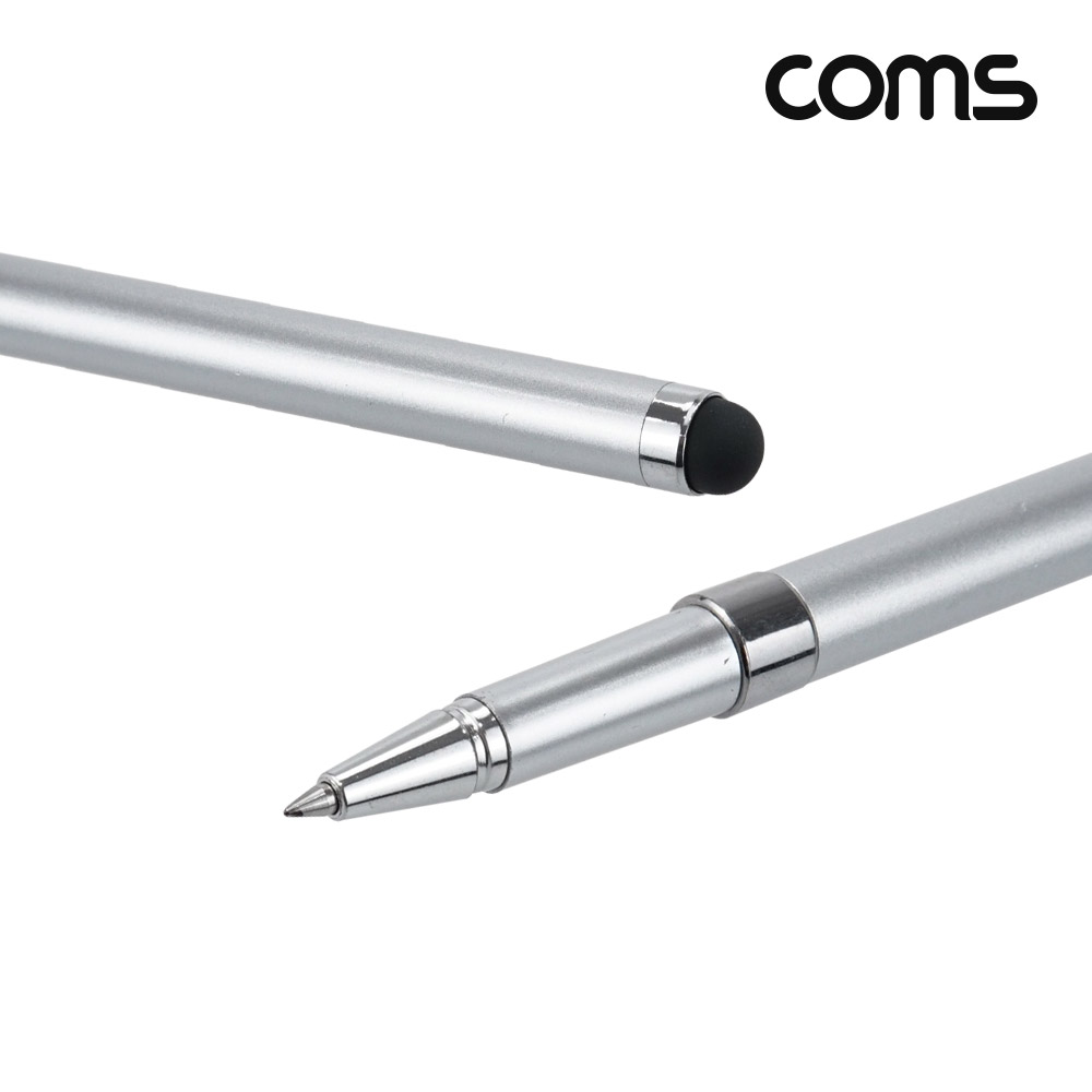 Coms 정전식 스마트폰 터치펜 양면 터치볼 볼펜
