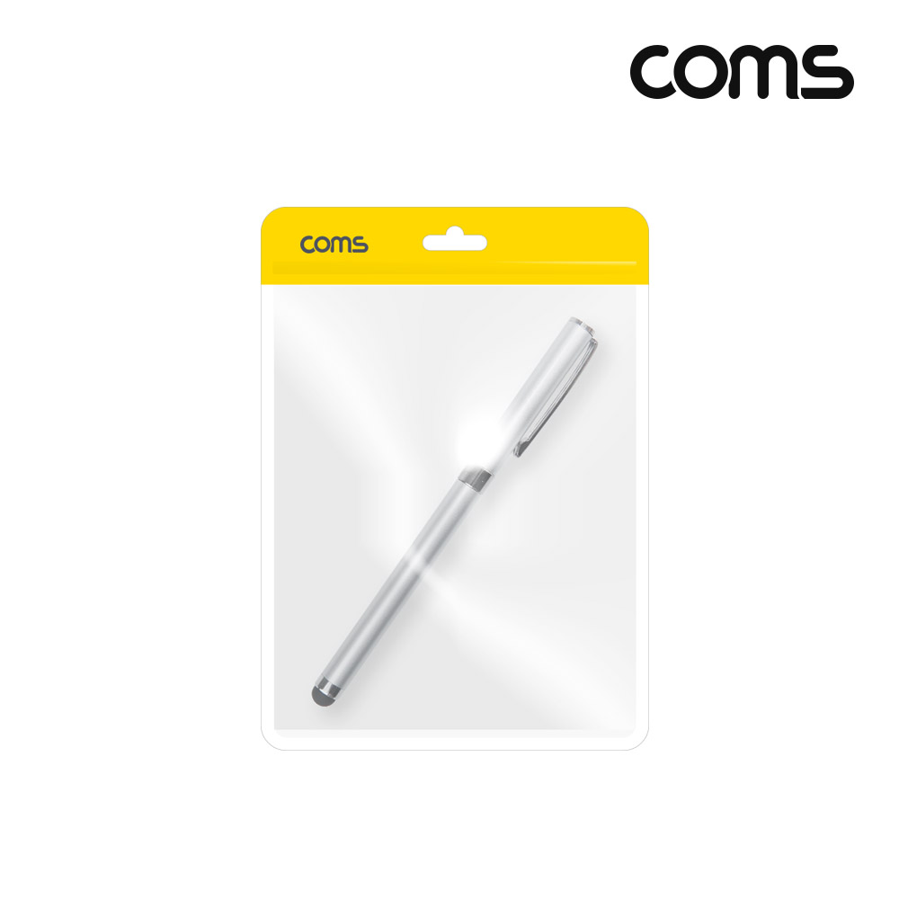 Coms 정전식 스마트폰 터치펜 양면 터치볼 볼펜
