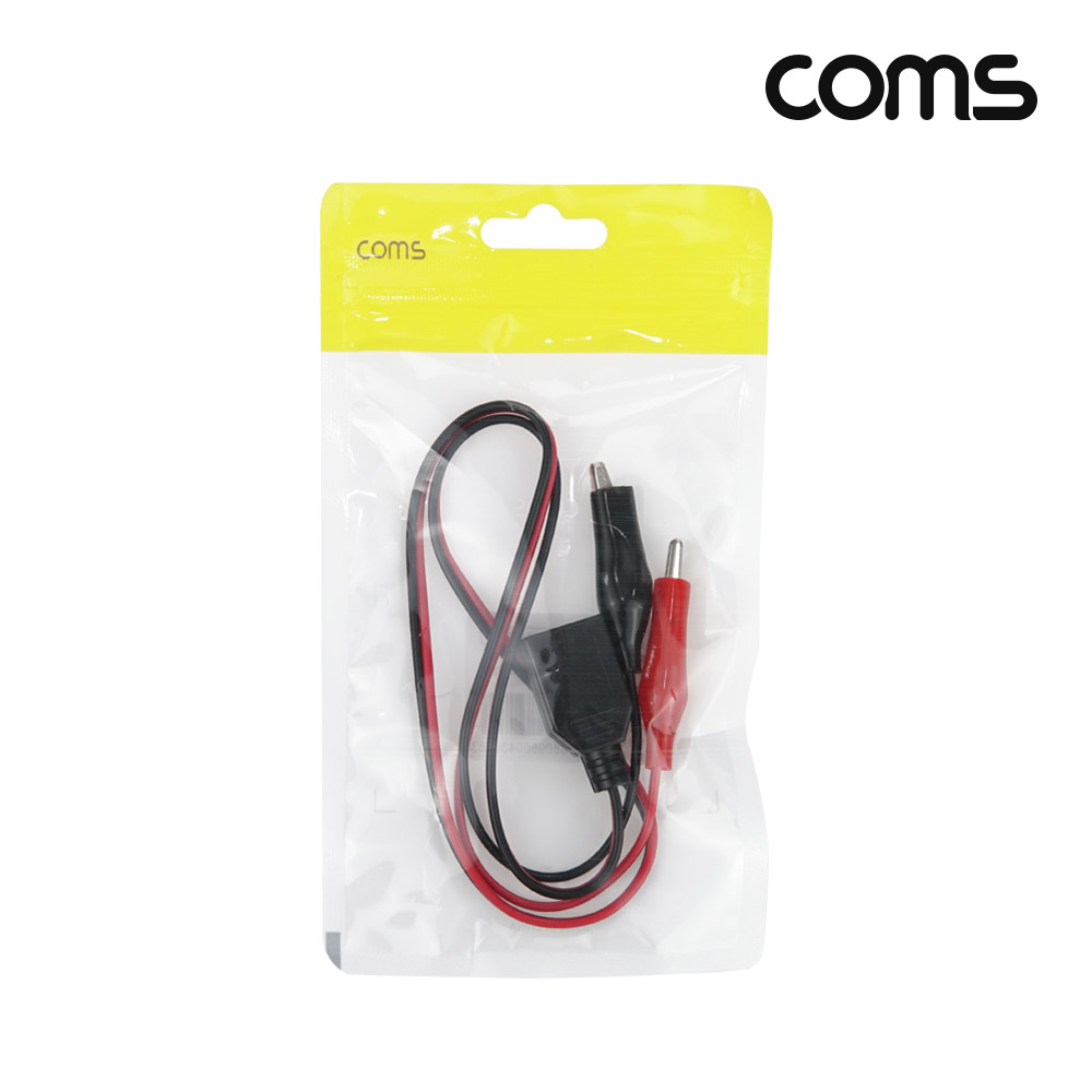 Coms 악어 클립 변환 케이블 USB to Black Red 적흑 60cm 리드선 DIY