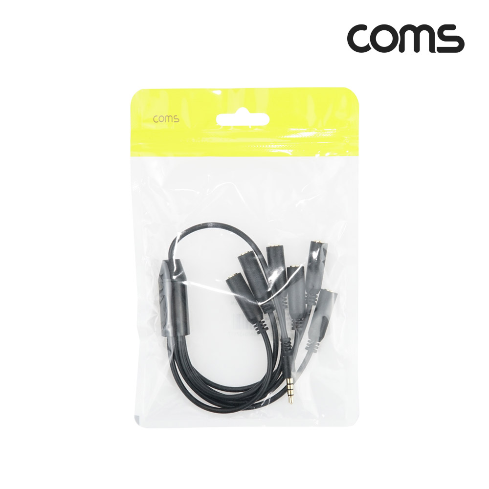 Coms 3.5mm 스테레오 분배 Y 케이블 젠더 30cm AUX Stereo M/Fx6