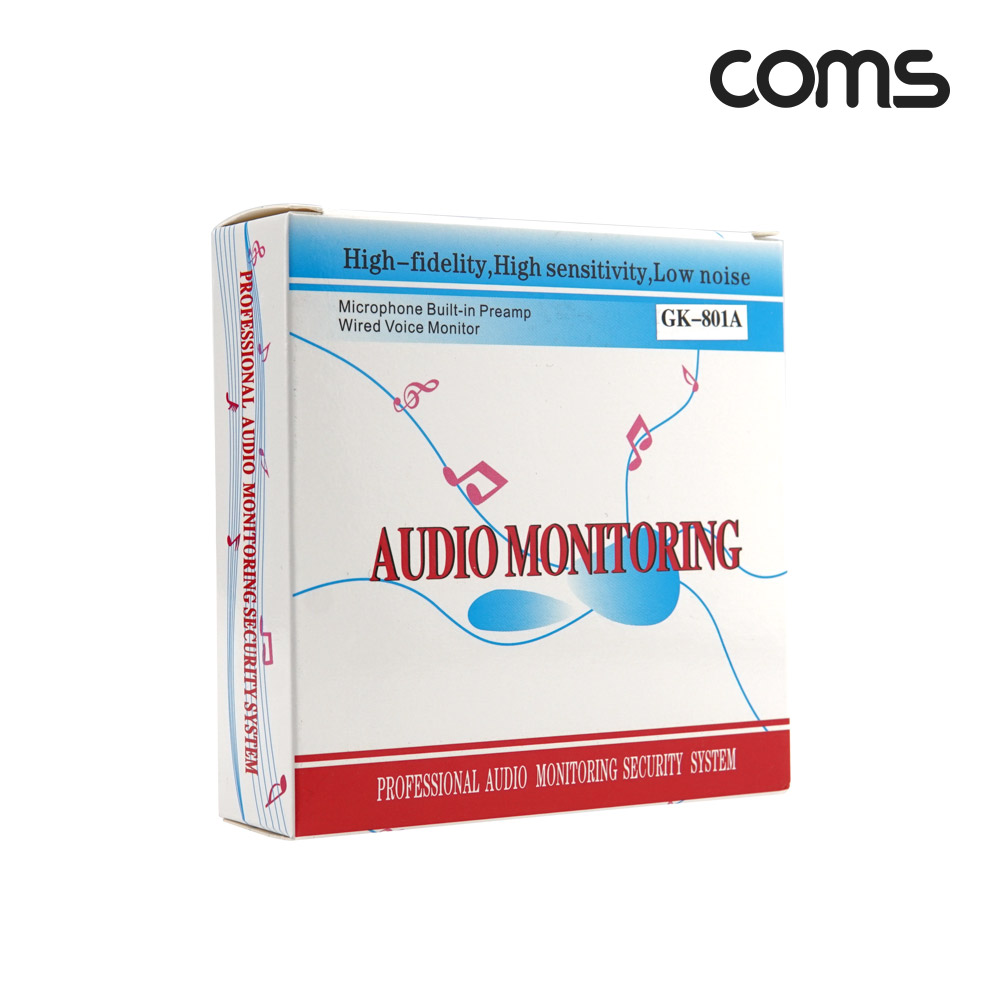 Coms CCTV용 오디오 모니터 마이크 RCA