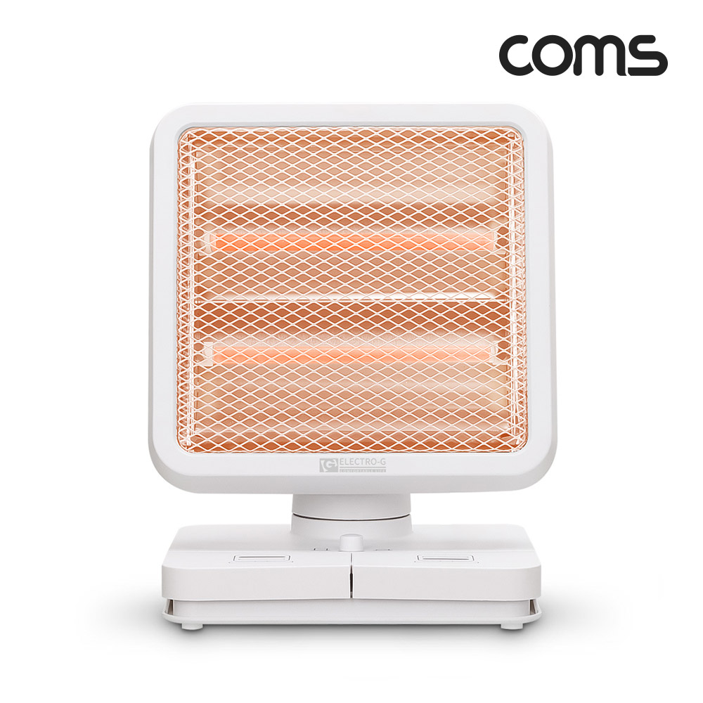 Coms 일렉트로지 히터 미니 석영관 White 발터치 좌우회전 EGH-QH300