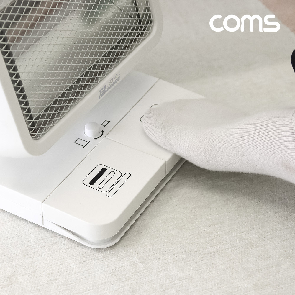 Coms 일렉트로지 히터 미니 석영관 White 발터치 좌우회전 EGH-QH300