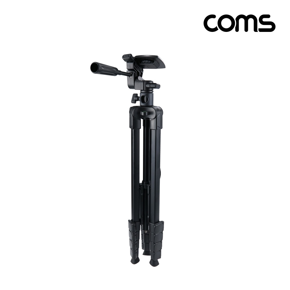 Coms 4단 카메라 삼각대 최대 173cm 스마트폰 고정 가이드 포함