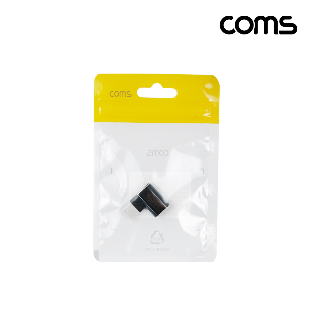 Coms USB 3.1 Type C 꺾임 젠더 C타입 to 8핀 iOS 8Pin PD충전 27W 9V3A