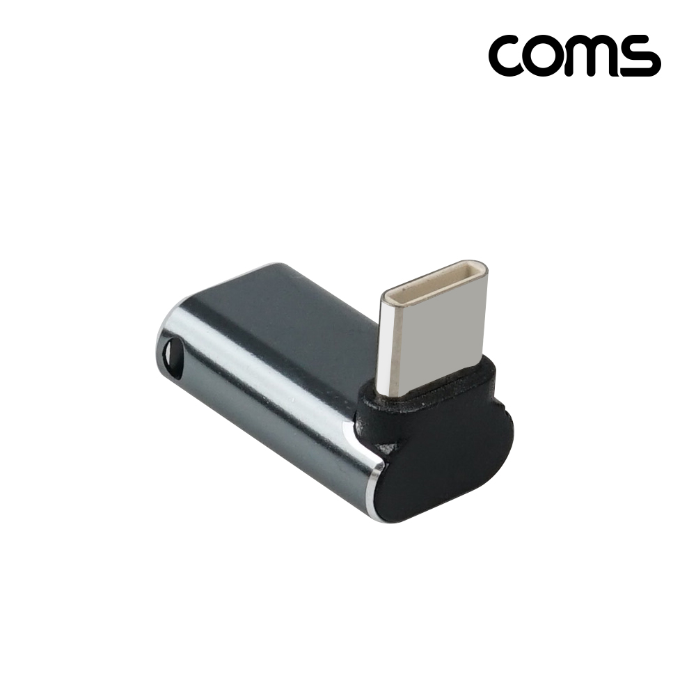 Coms USB 3.1 Type C 꺾임 젠더 C타입 to 8핀 iOS 8Pin PD충전 27W 9V3A